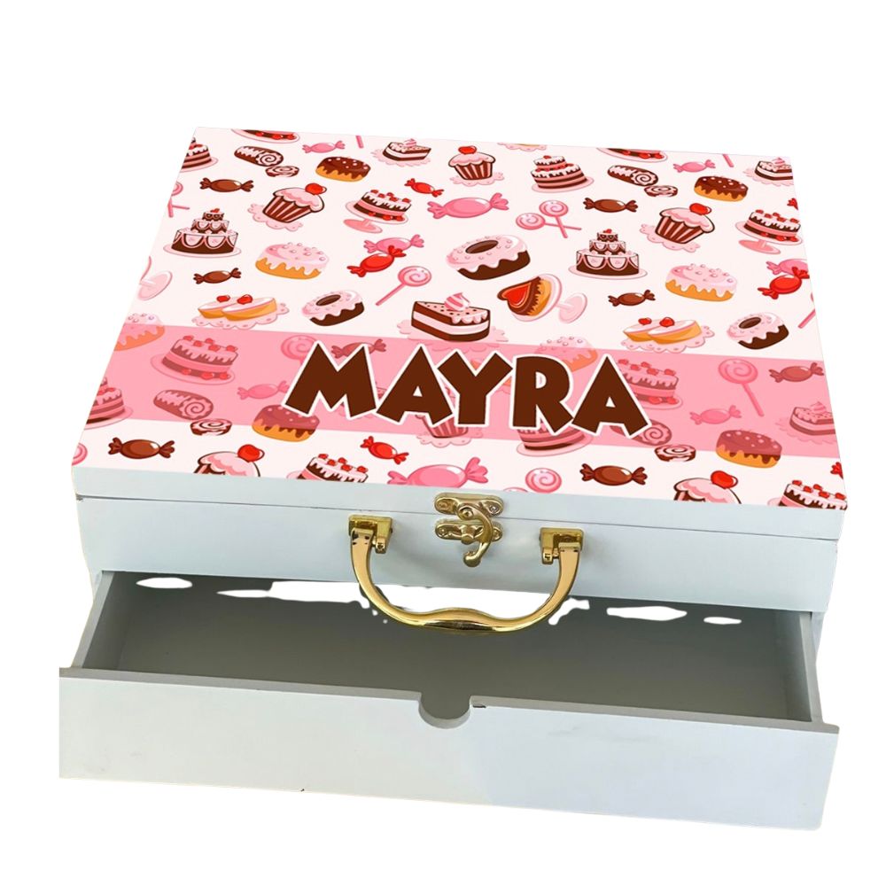 Personalised Wooden Trunk Box with Drawer Personalised Wooden Trunk Box with Drawer