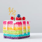 1/2 Cake Topper - Acrylic Gold ALL PARTY SUPPLIES Pretty UR Party