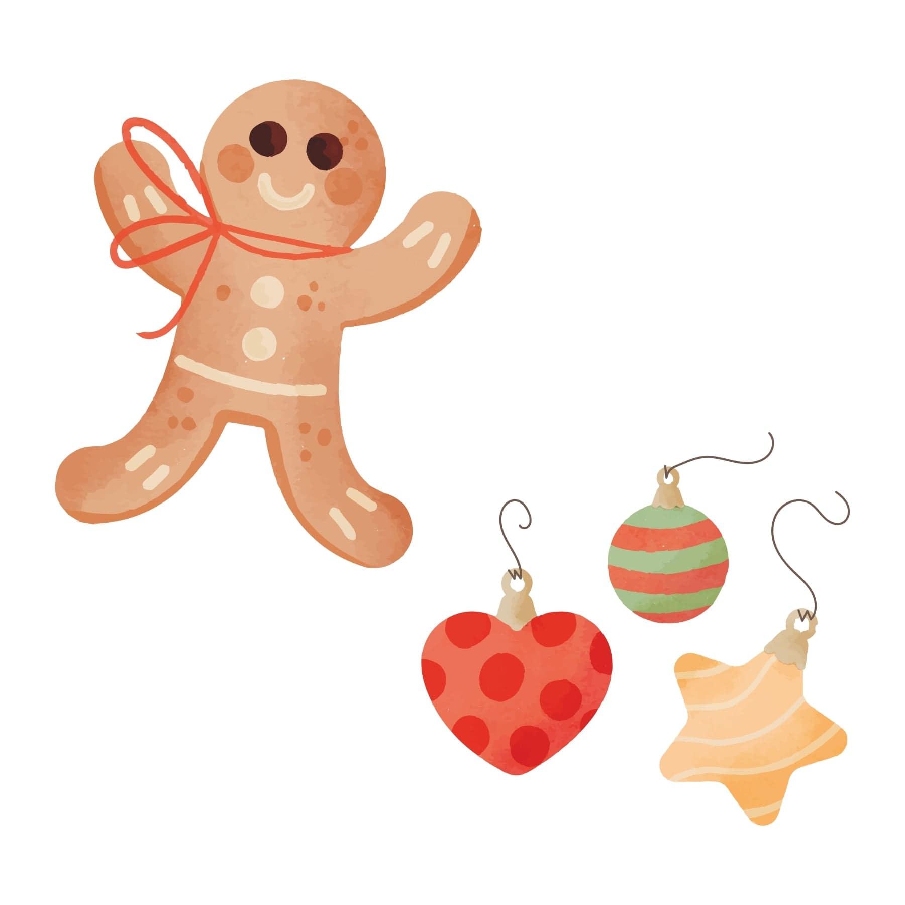 Watercolour Christmas Theme Paper Cutouts for Homes, Parties, Window Display, Retail Decor - Pack of 10 DECORATIONS Pretty UR Party