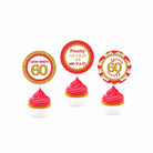 60th Birthday Theme Cupcake / Food Toppers THEME PARTIES Pretty UR Party
