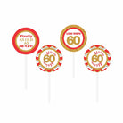 60th Birthday Theme Cupcake / Food Toppers THEME PARTIES Pretty UR Party