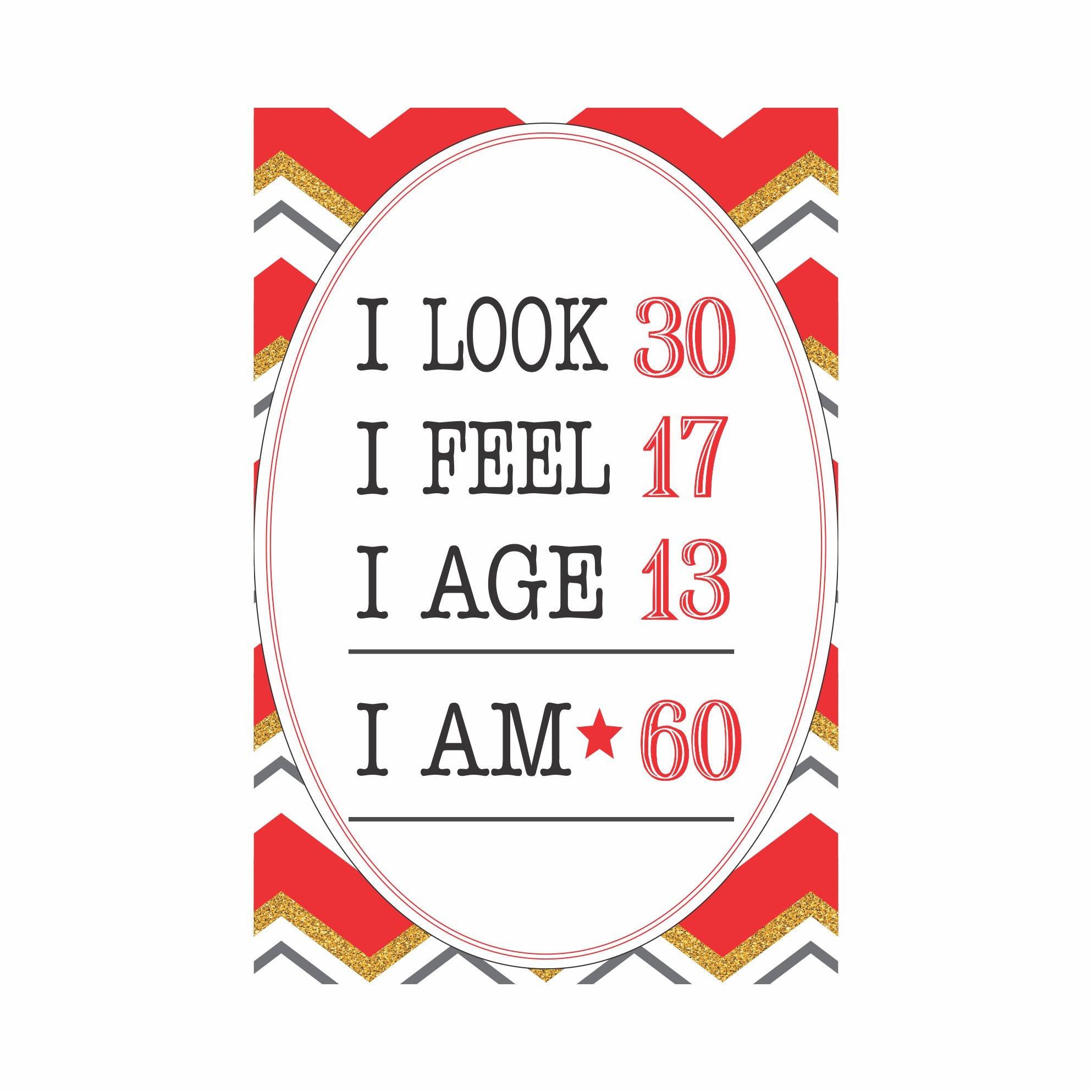 60th Birthday Poster 02 THEME PARTIES Pretty UR Party