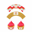 60th Birthday Theme Cupcake Wrappers THEME PARTIES Pretty UR Party
