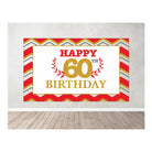 60th Birthday Theme Backdrop PERSONALISED Pretty UR Party