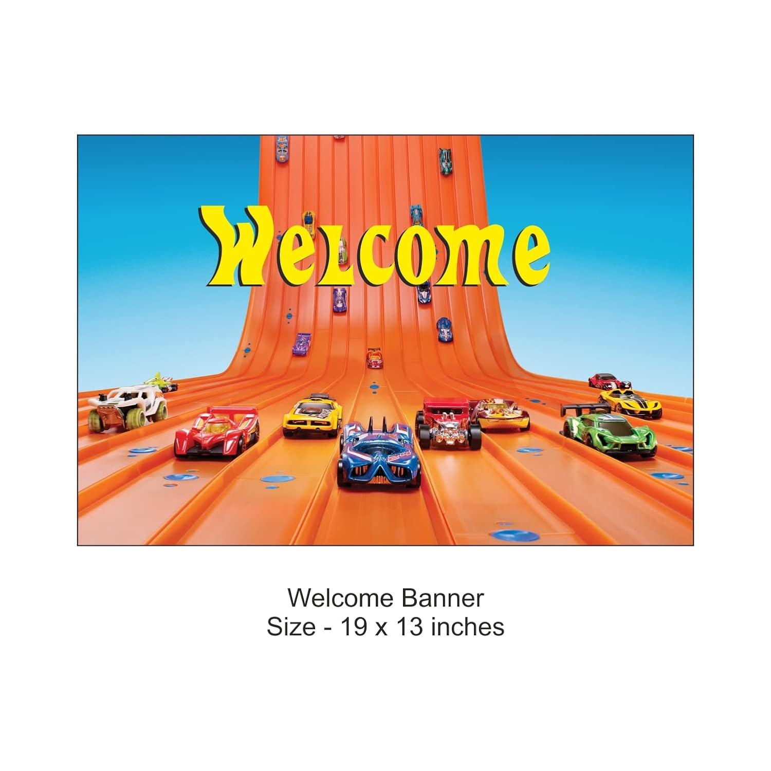 Hot Wheels Welcome Banner THEME PARTIES Pretty UR Party