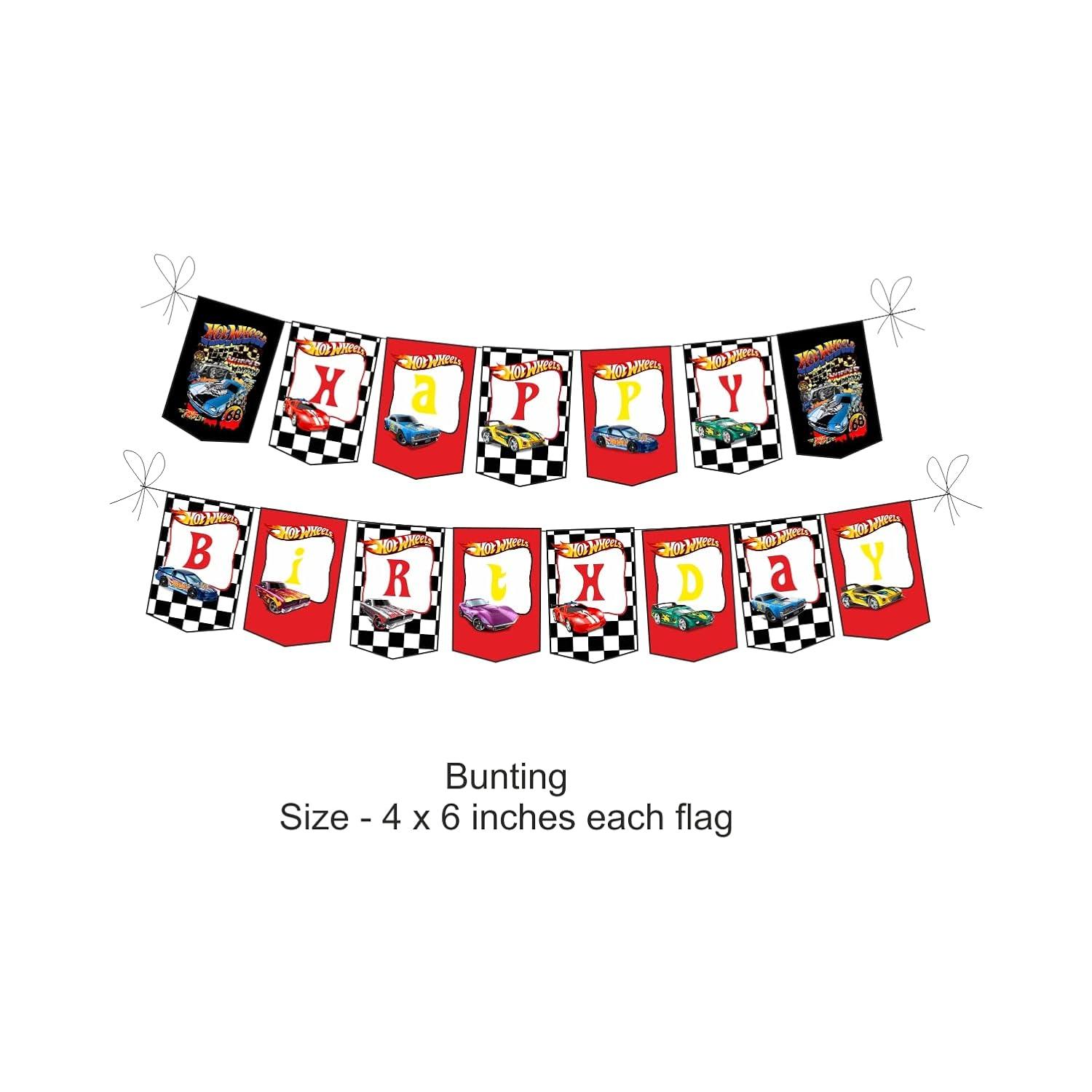 Hot Wheels Theme Bunting THEME PARTIES Pretty UR Party