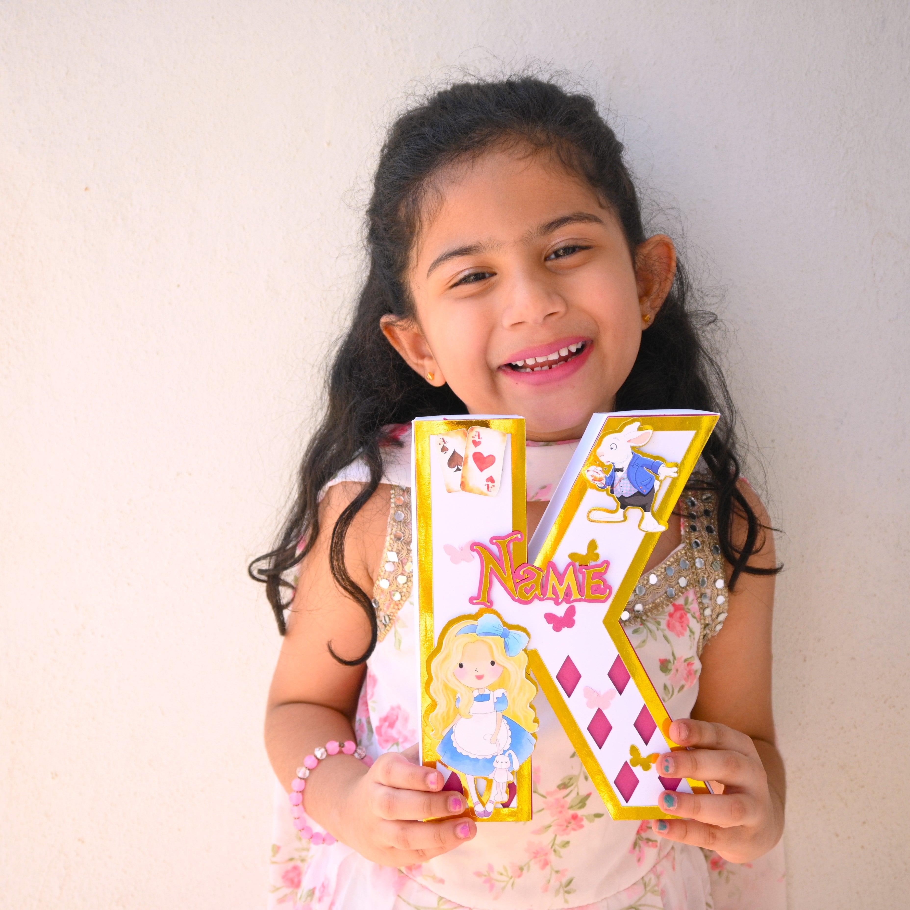 Alice in Wonderland 3D Letter / Number HANDCRAFTED PRETTY UR PARTY