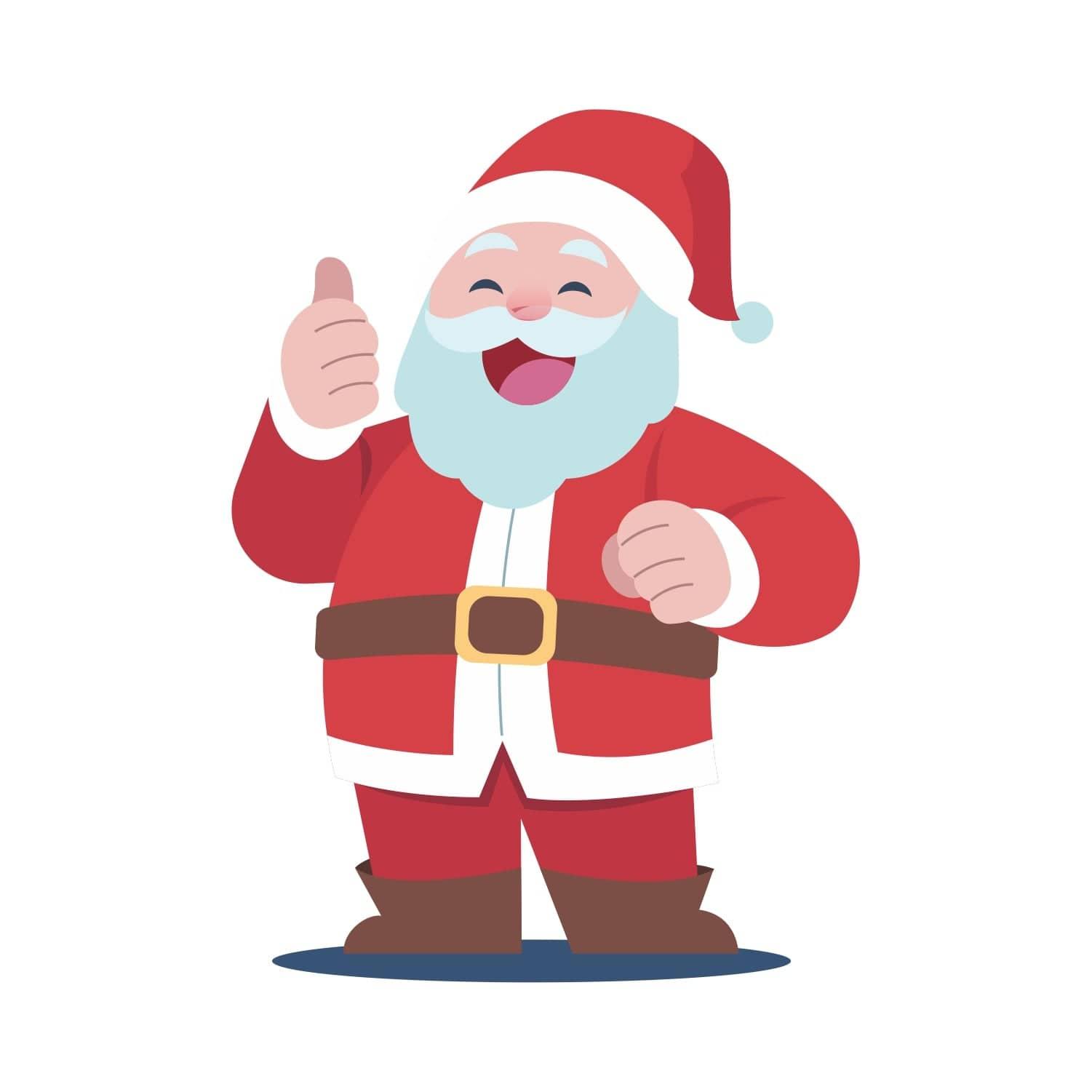 Santa Claus Theme Paper Cutouts for Homes, Parties, Window Display, Retail Decor - Pack of 10 DECORATIONS Pretty UR Party