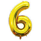 6 Number foil Balloon THEME PARTIES Pretty UR Party 16 inch Gold
