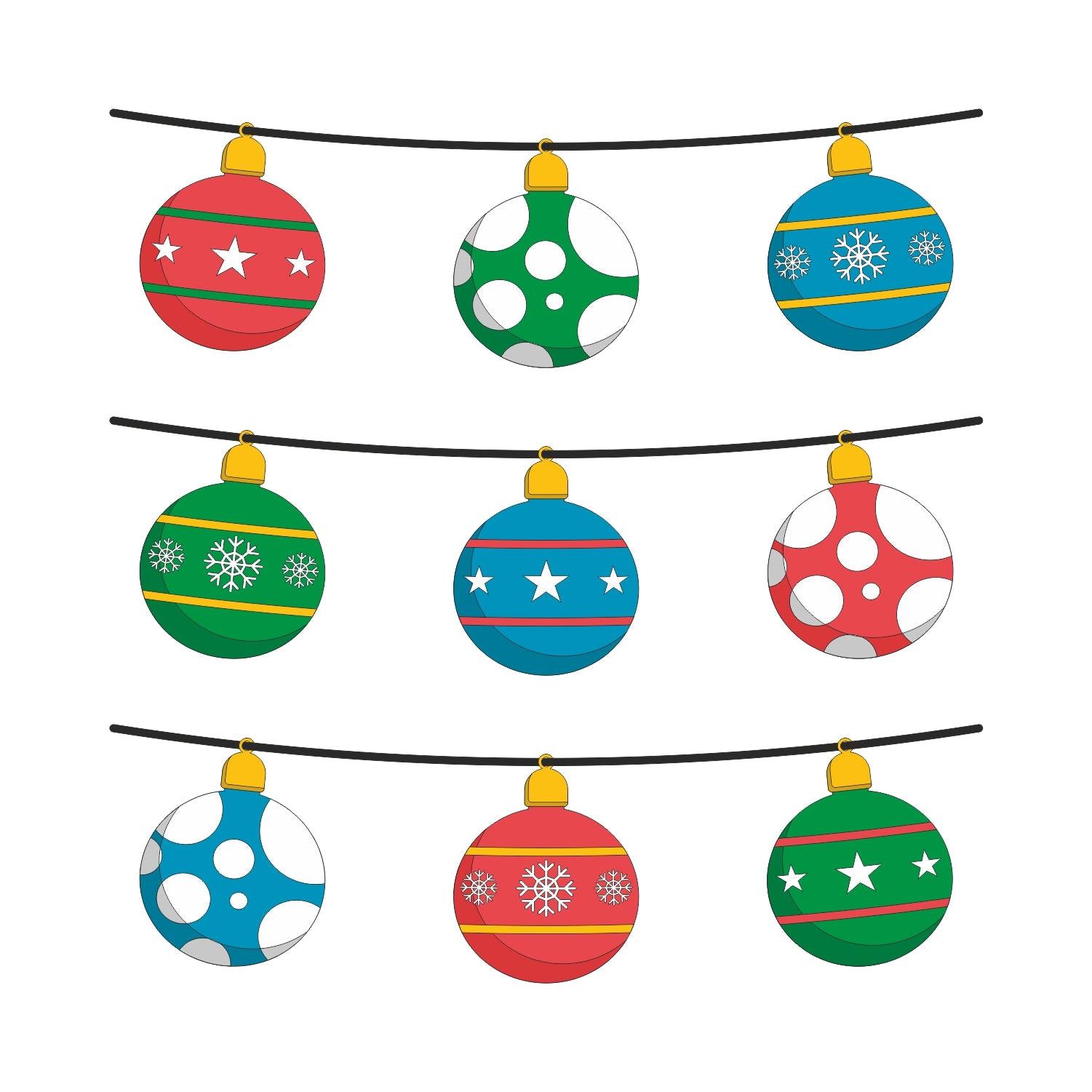 Christmas Theme Paper Cutouts for Homes, Parties, Window Display, Retail Decor - Pack of 10 DECORATIONS Pretty UR Party