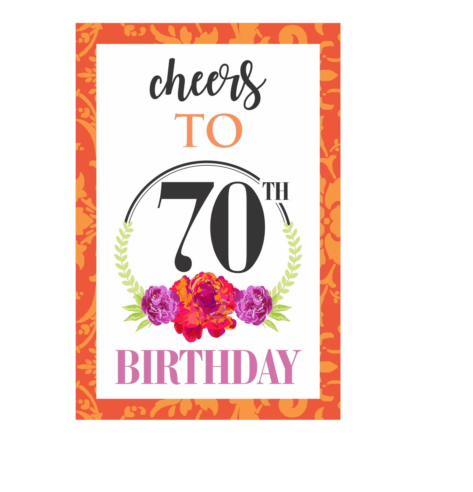 70th Birthday Poster 03 THEME PARTIES Pretty UR Party