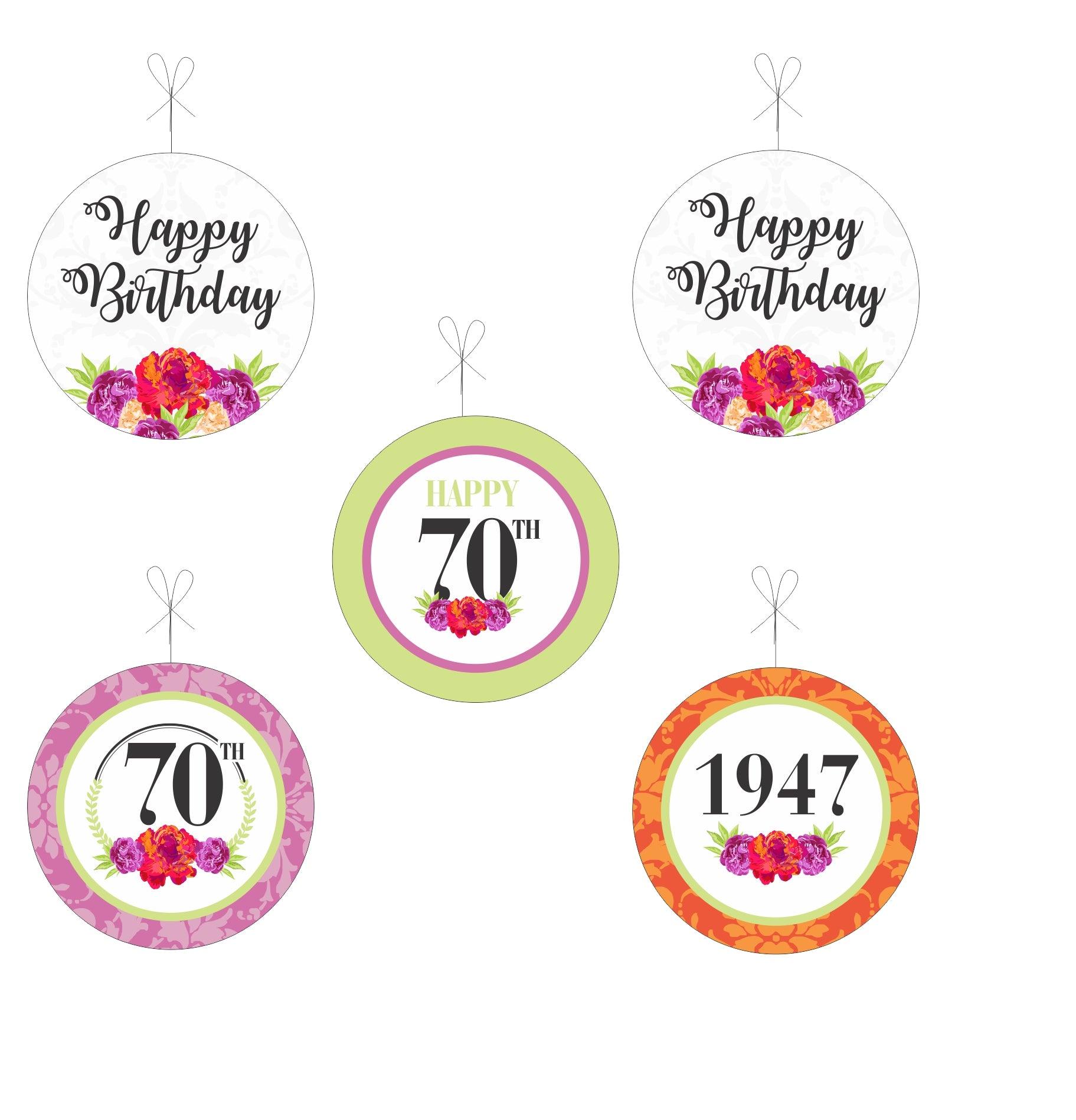 70th Birthday Theme Danglers THEME PARTIES Pretty UR Party