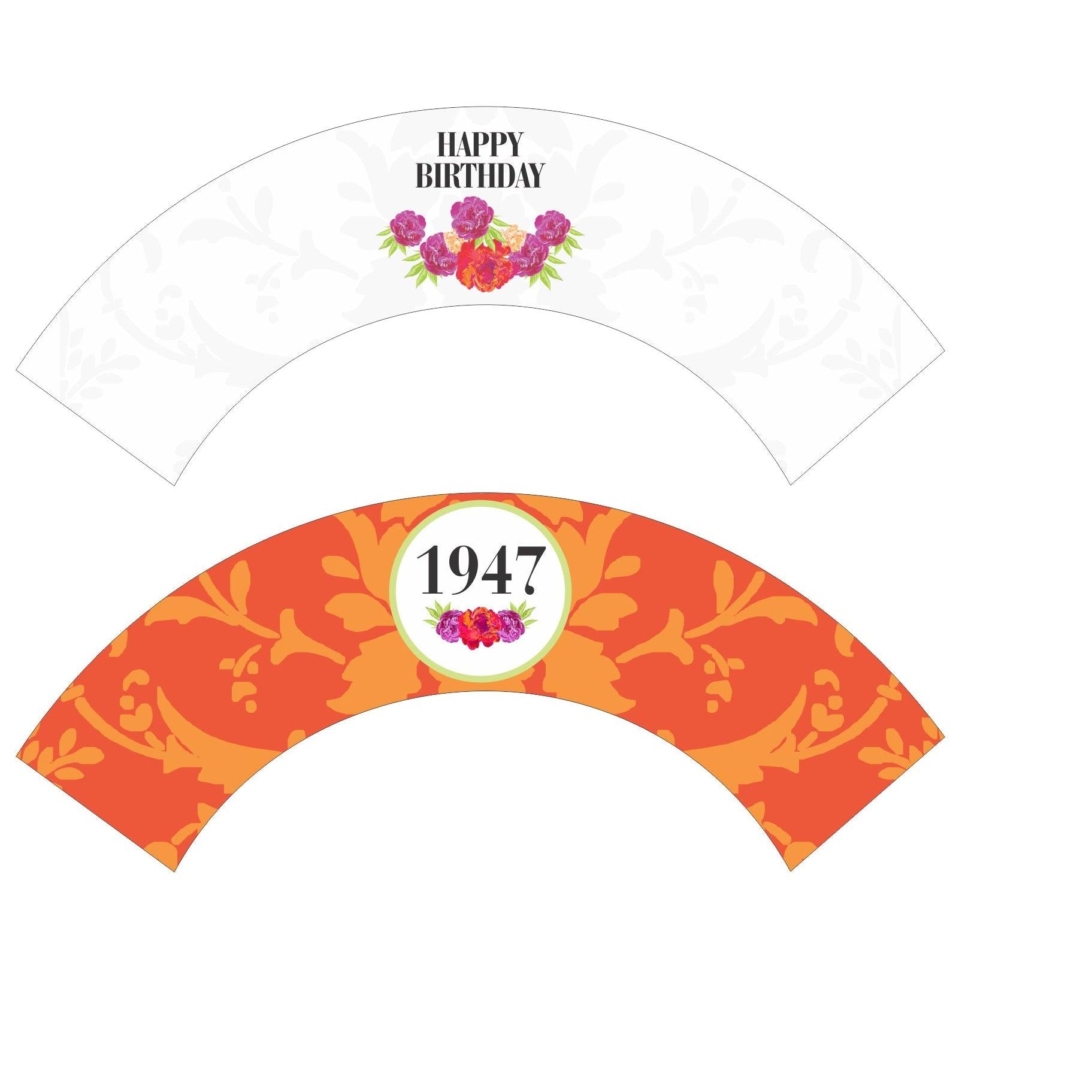 70th Birthday Theme Cupcake Wrappers THEME PARTIES Pretty UR Party