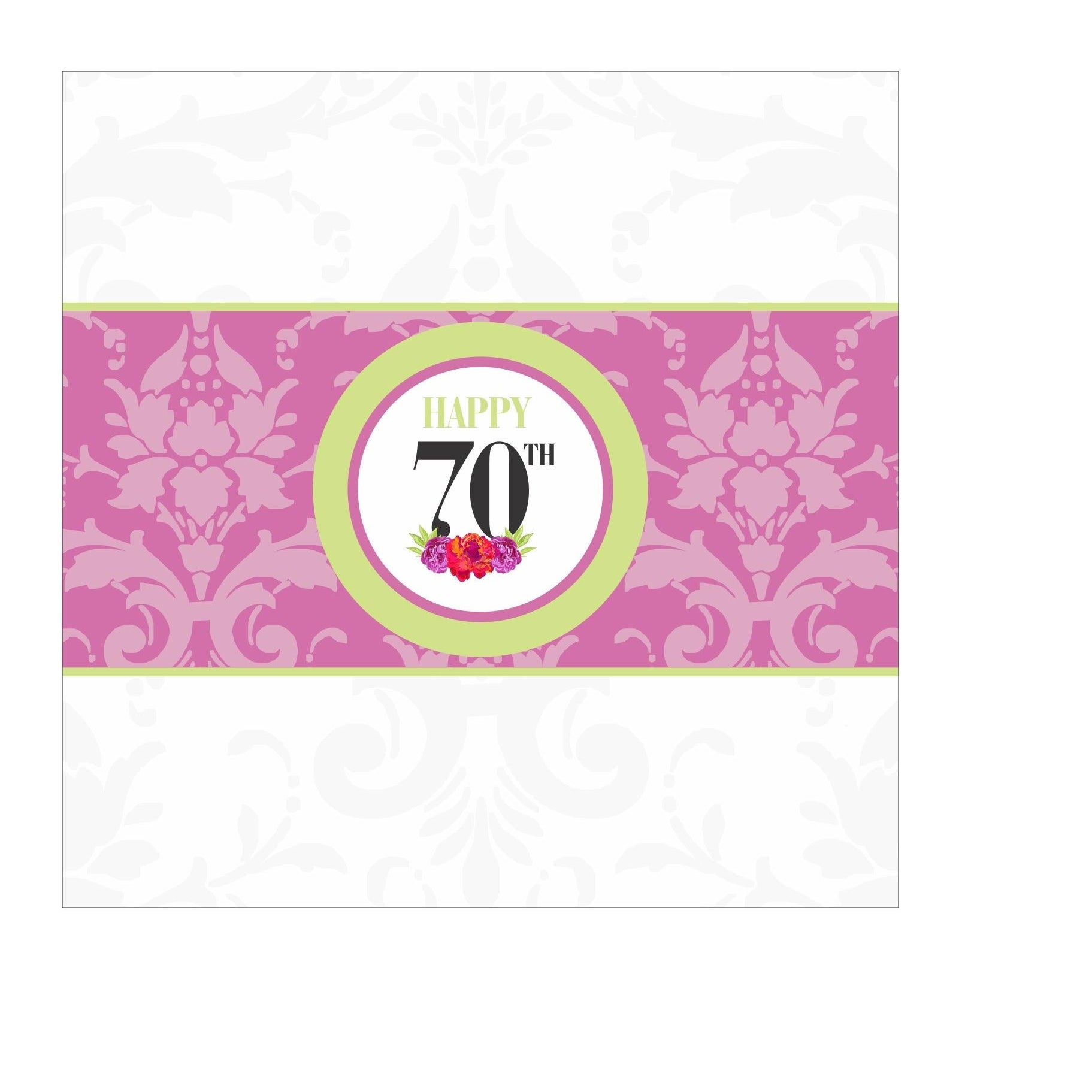 70th Birthday Theme Chocolate Wrappers THEME PARTIES Pretty UR Party