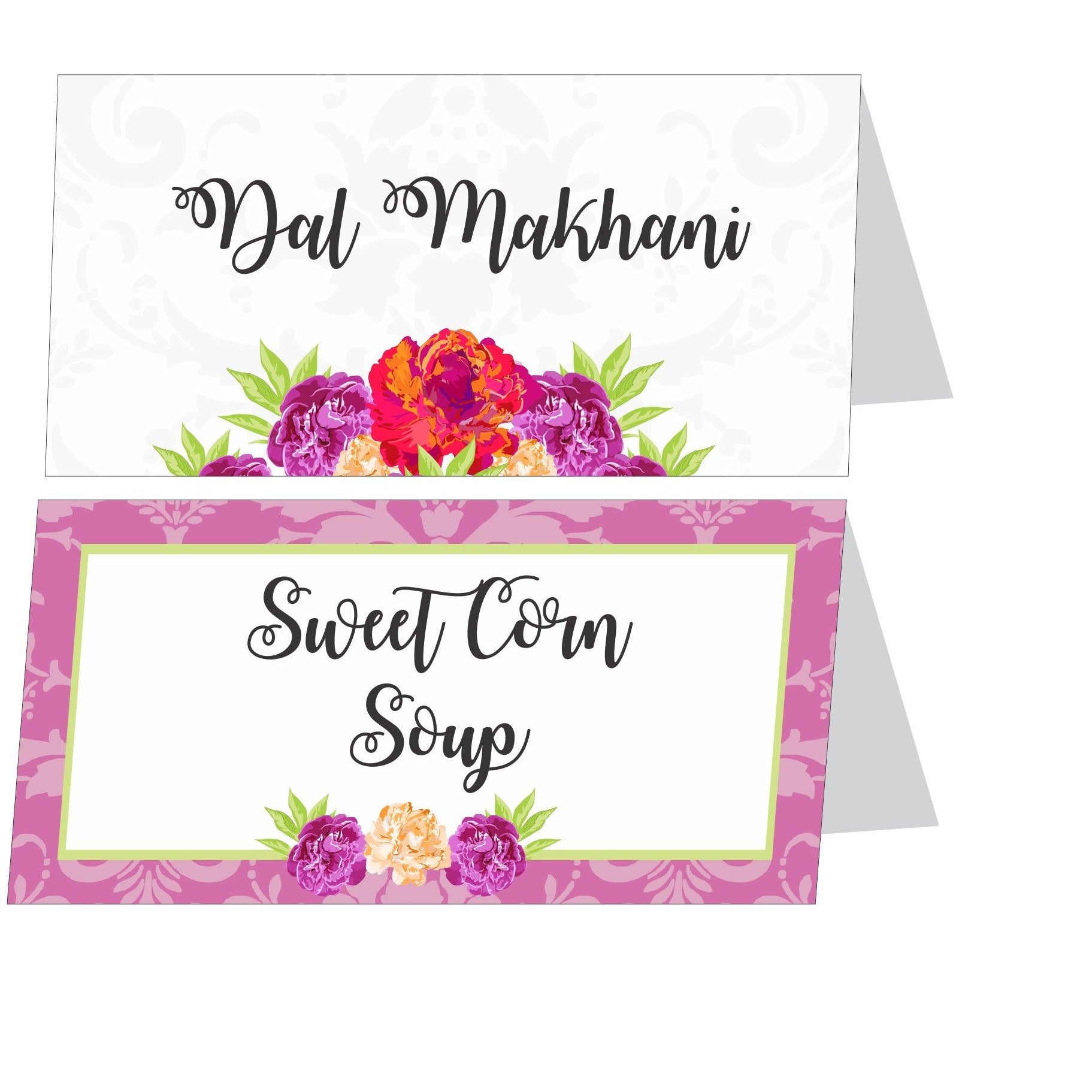 70th Birthday Theme Food Labels / Buffet Table Cards  Pretty UR Party