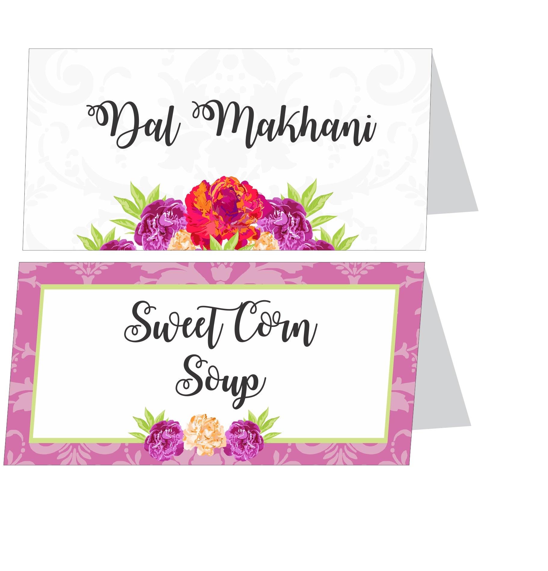 70th Birthday Theme Food Labels / Buffet Table Cards  Pretty UR Party