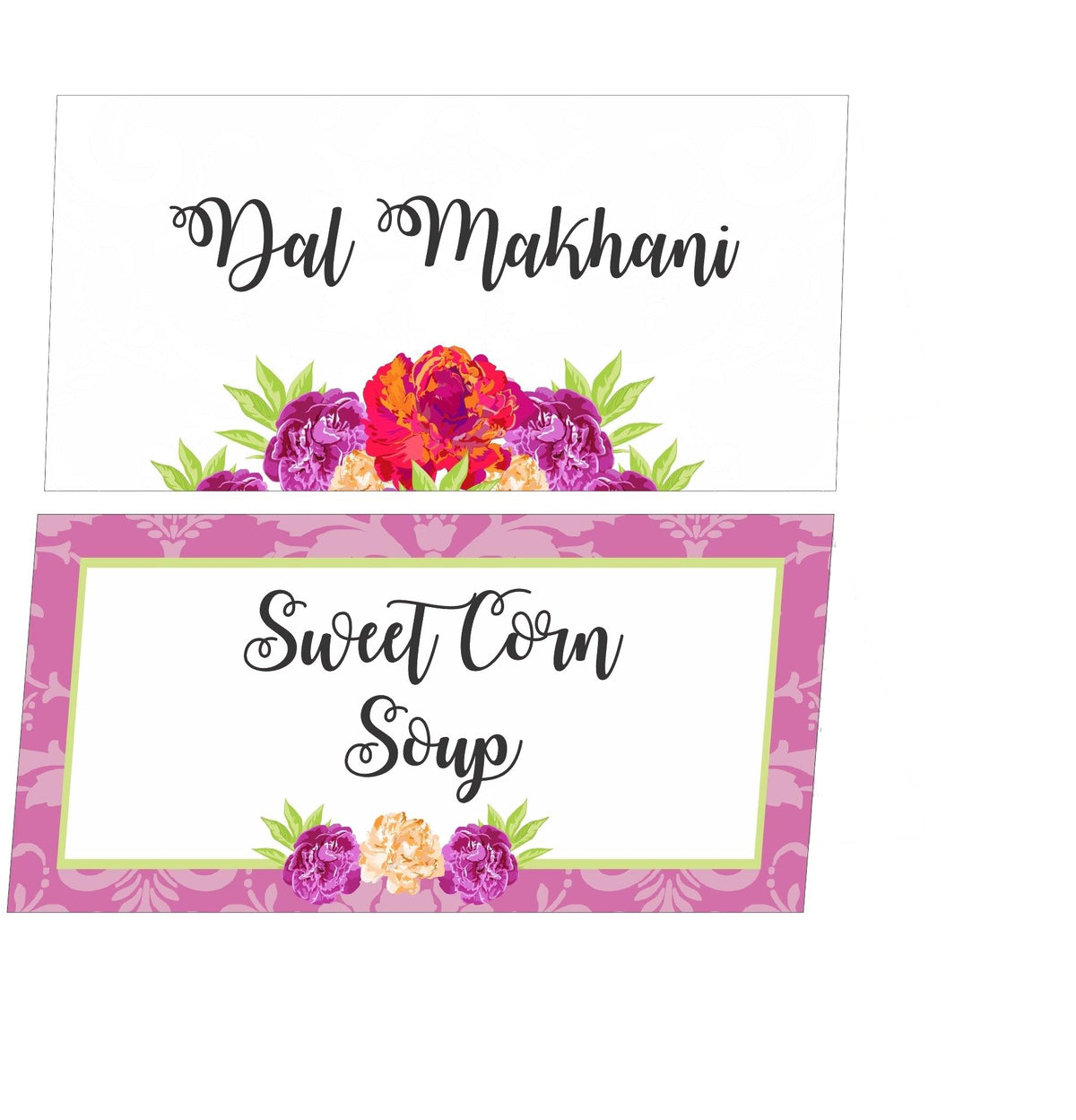 70th Birthday Theme Food Labels / Buffet Table Cards