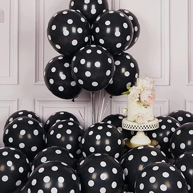 Black Polka Dots Latex Balloons - Pack of 25 ALL PARTY SUPPLIES Pretty UR Party Black Polka Dots Latex Balloons - Pack of 25 ALL PARTY SUPPLIES Pretty UR Party