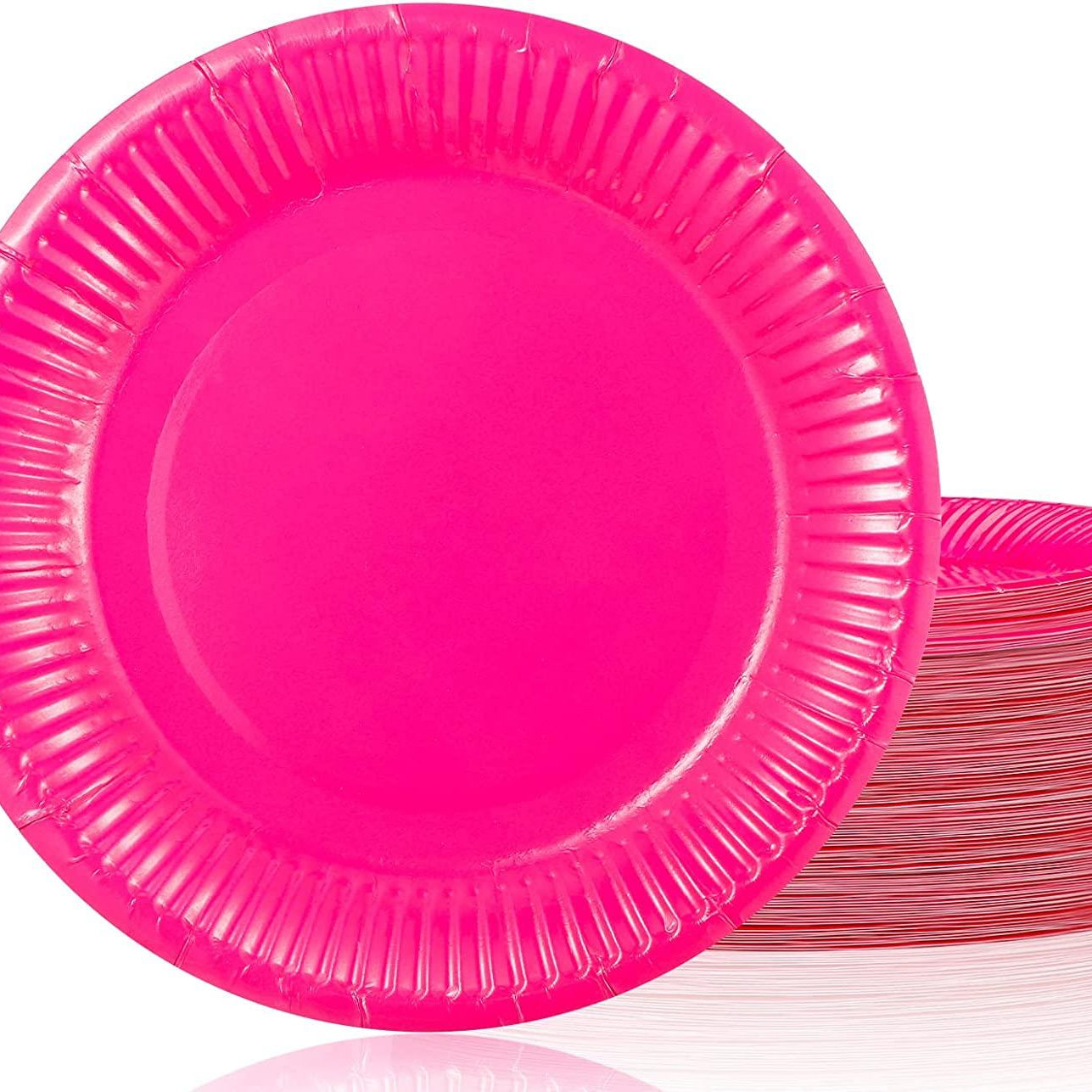 Dark Pink Paper Plates - Pack of 10 THEME PARTIES Pretty UR Party