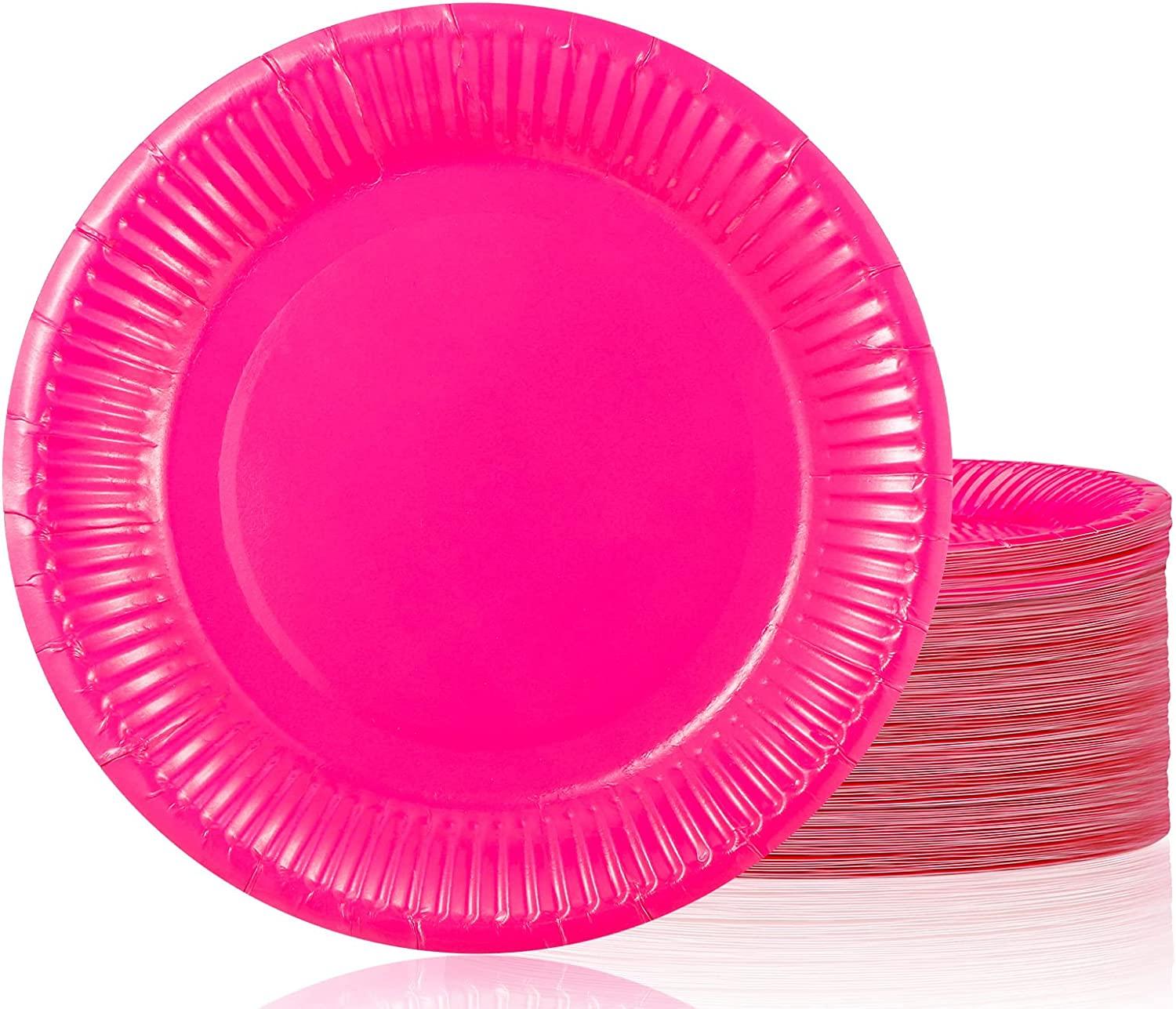 Dark Pink Paper Plates - Pack of 10 THEME PARTIES Pretty UR Party