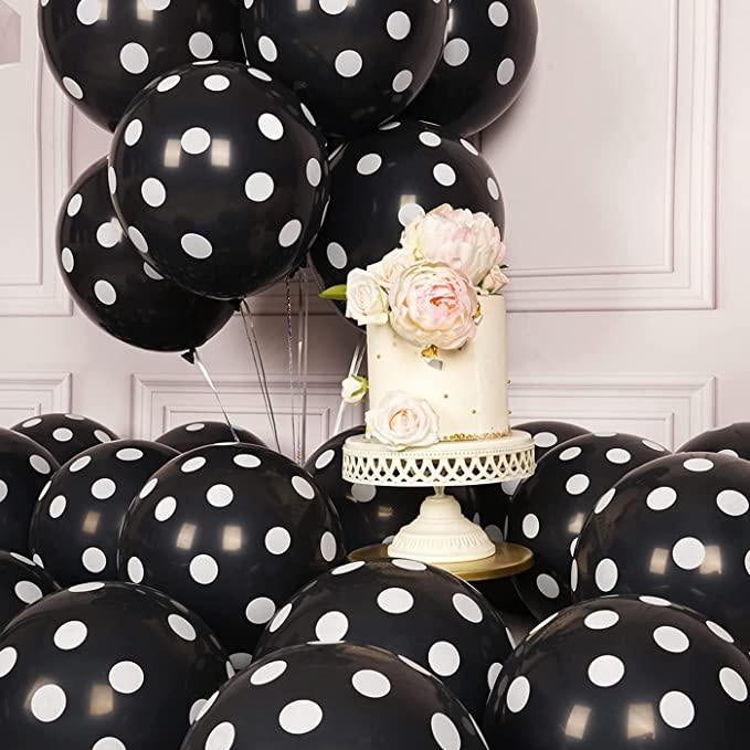 Black Polka Dots Latex Balloons - Pack of 25 ALL PARTY SUPPLIES Pretty UR Party Black Polka Dots Latex Balloons - Pack of 25 ALL PARTY SUPPLIES Pretty UR Party