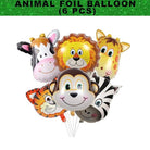 Jungle theme Foil Balloons - Set of 6 BALLOONS PRETTY UR PARTY