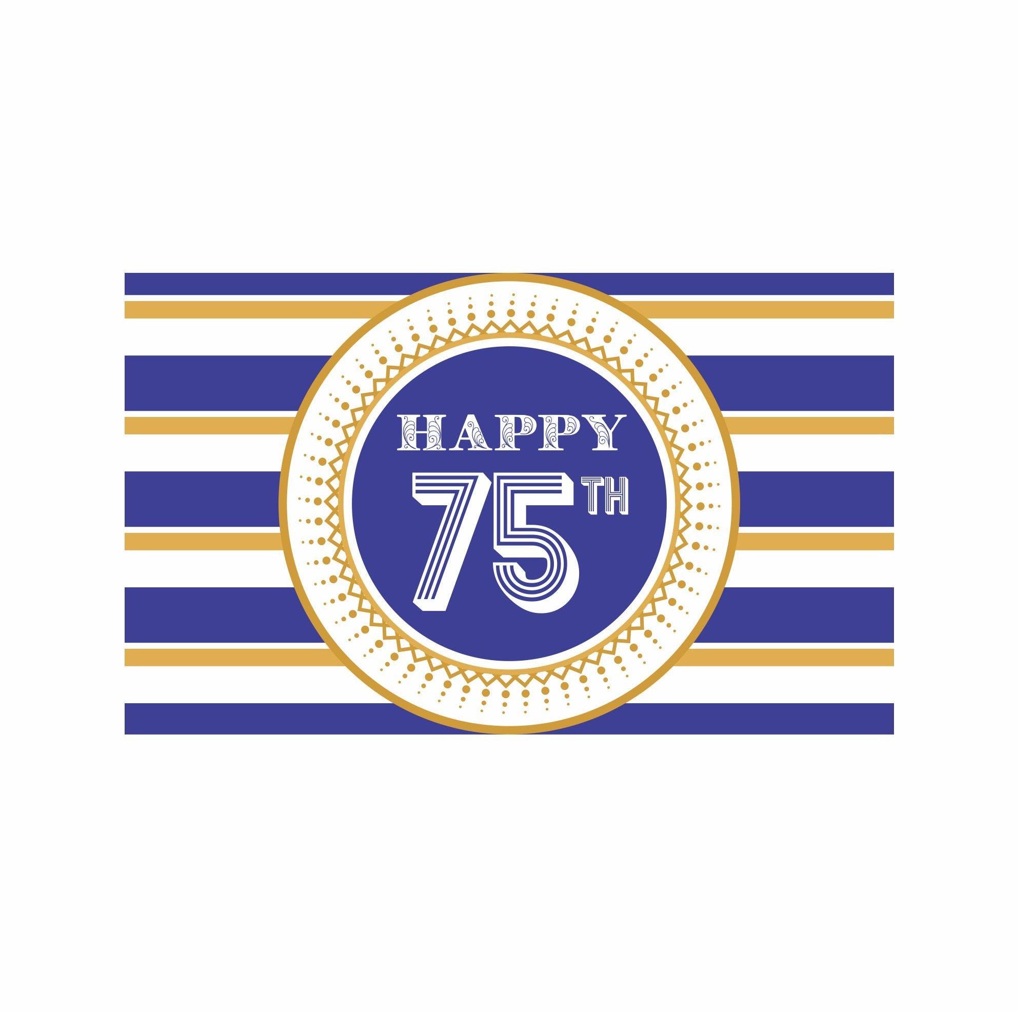 75th Birthday Theme Backdrop PERSONALISED Pretty UR Party