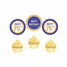 75th Birthday Theme Cupcake / Food Toppers THEME PARTIES Pretty UR Party