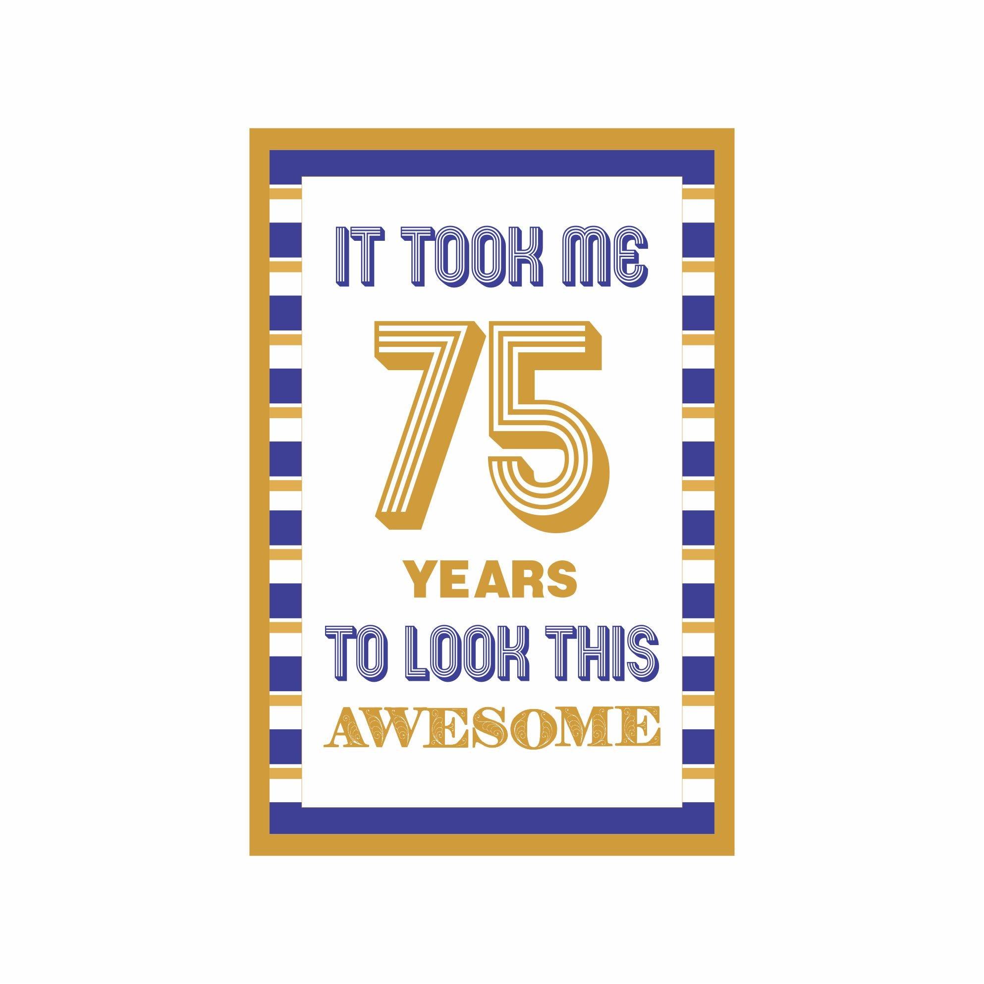 75th Birthday Poster 01 THEME PARTIES Pretty UR Party