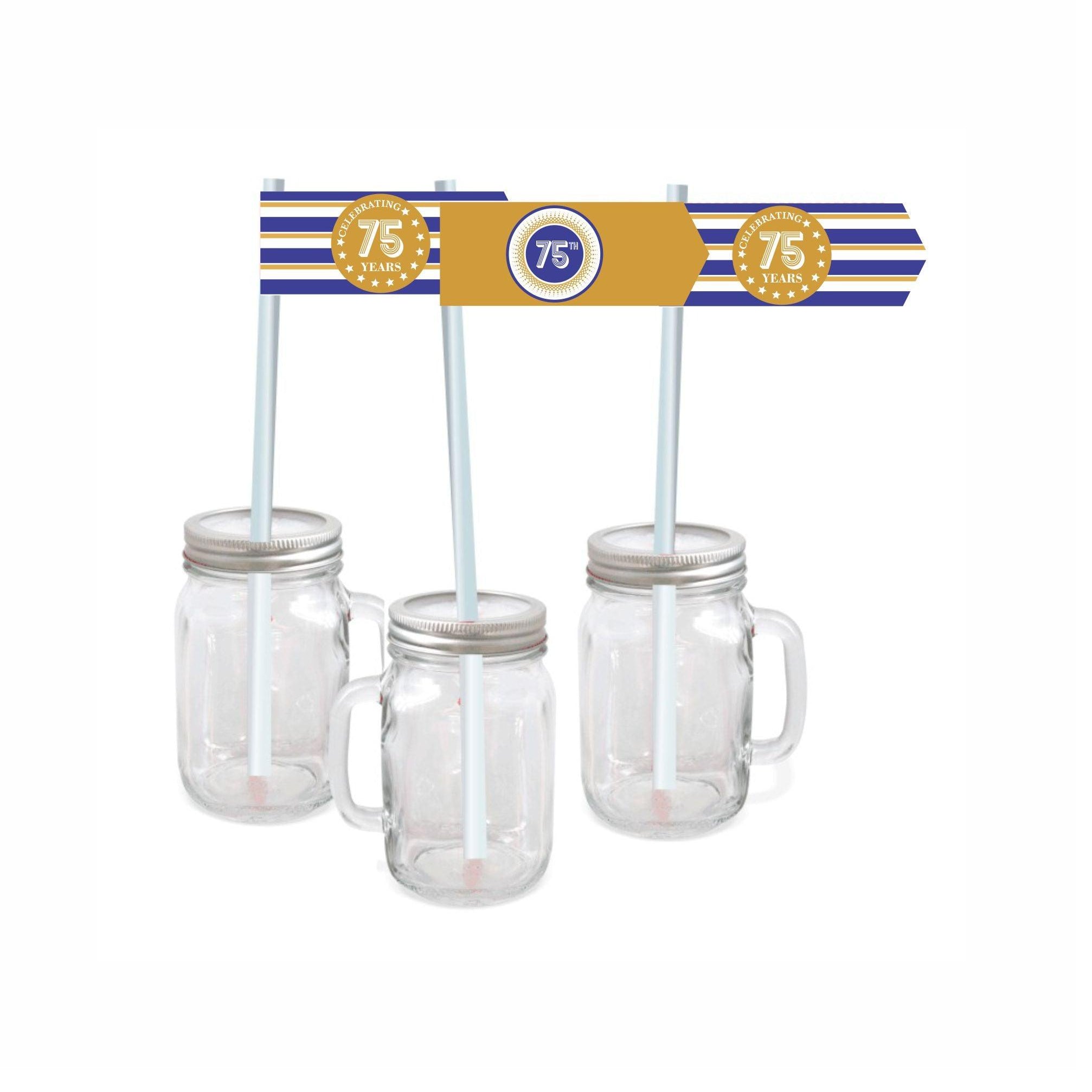 75th Birthday Theme Drink Straws THEME PARTIES Pretty UR Party