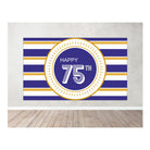 75th Birthday Theme Backdrop PERSONALISED Pretty UR Party