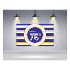 75th Birthday Theme Backdrop PERSONALISED Pretty UR Party