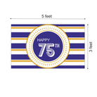 75th Birthday Theme Backdrop PERSONALISED Pretty UR Party