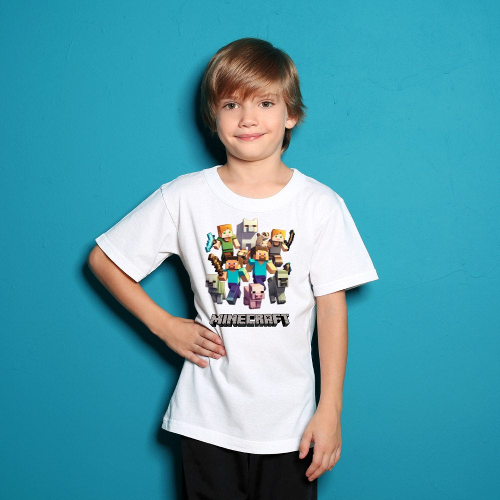 Minecraft theme T-shirt - Design 2 RETURN GIFTS Pretty UR Party