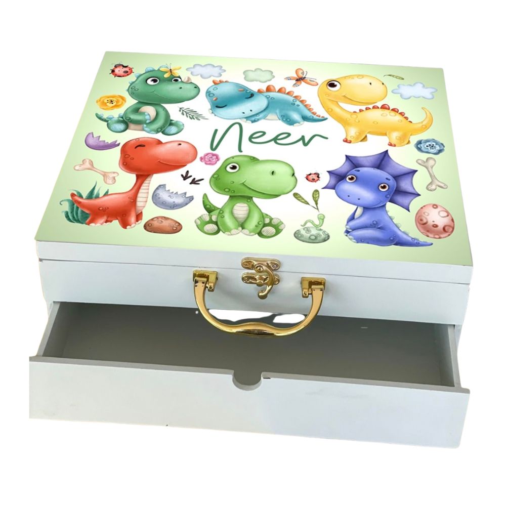 Personalised Wooden Trunk Box with Drawer Personalised Wooden Trunk Box with Drawer