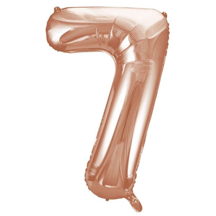 7 Number Foil Balloon ALL PARTY SUPPLIES Pretty UR Party 16 inch Rose Gold