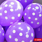 Purple Polka Dots Latex Balloons - Pack of 25 ALL PARTY SUPPLIES Pretty UR Party