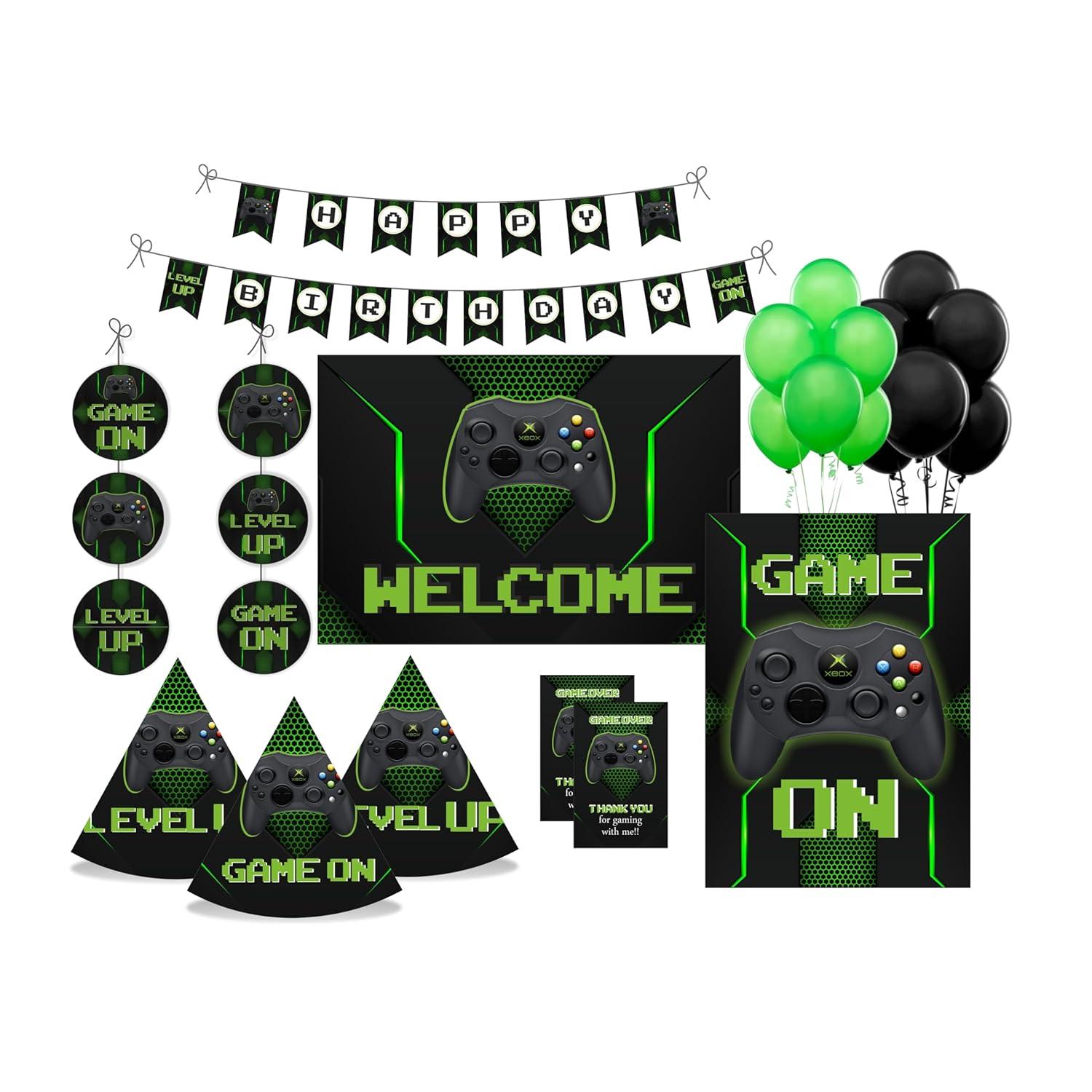 Game On Party Decorations Kit - 80 pcs combo pack THEME PARTIES Pretty UR Party