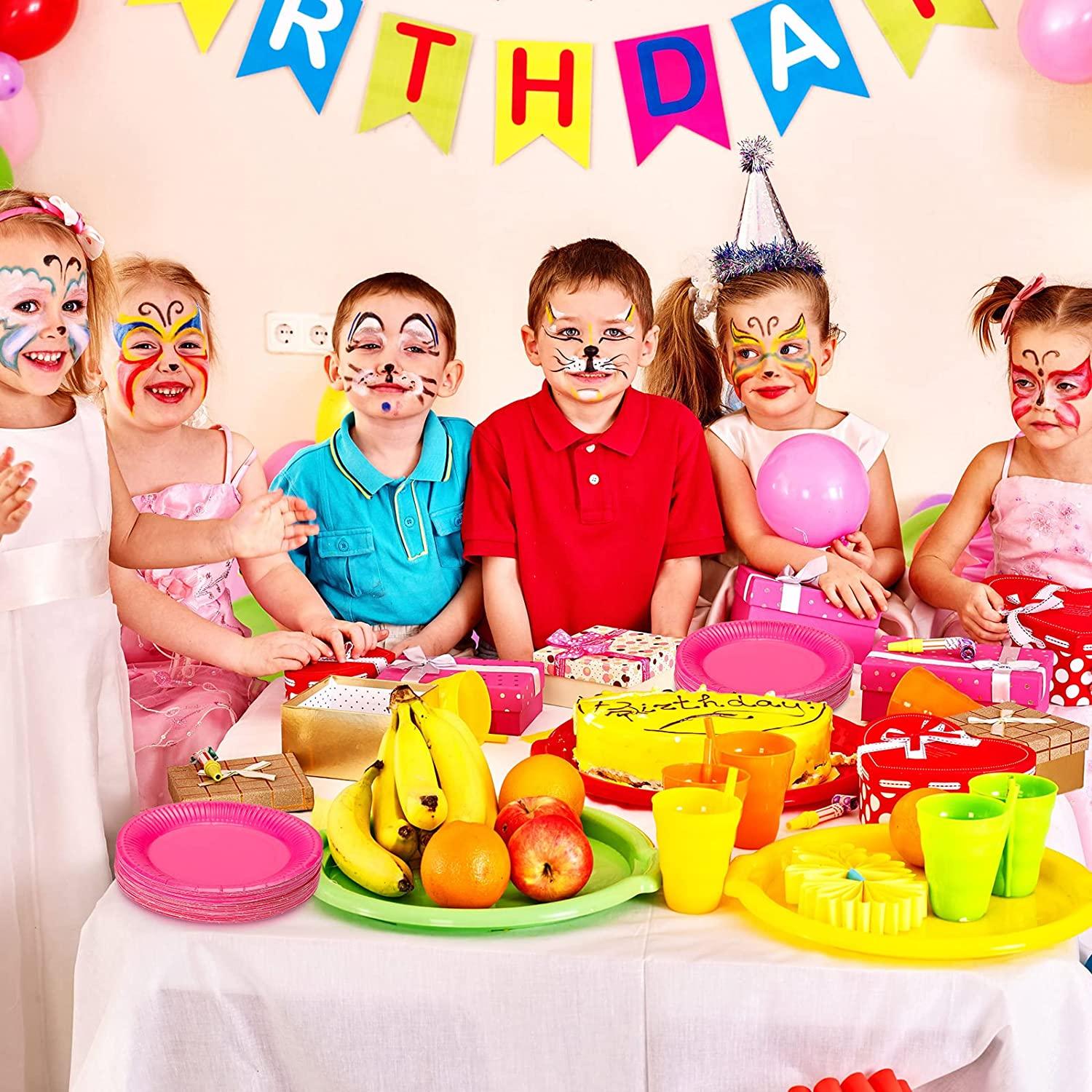 Dark Pink Paper Plates - Pack of 10 THEME PARTIES Pretty UR Party