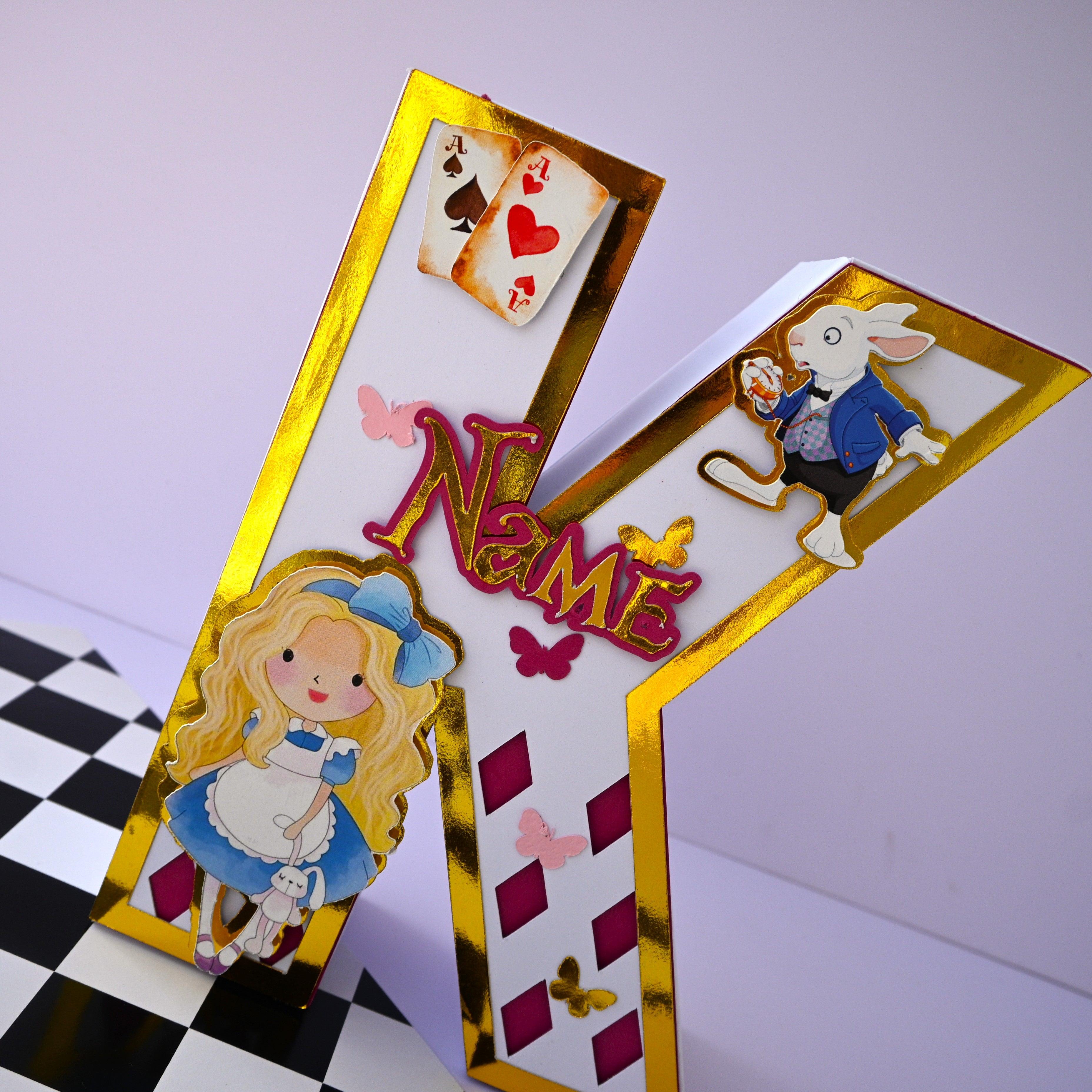 Alice in Wonderland 3D Letter / Number HANDCRAFTED PRETTY UR PARTY