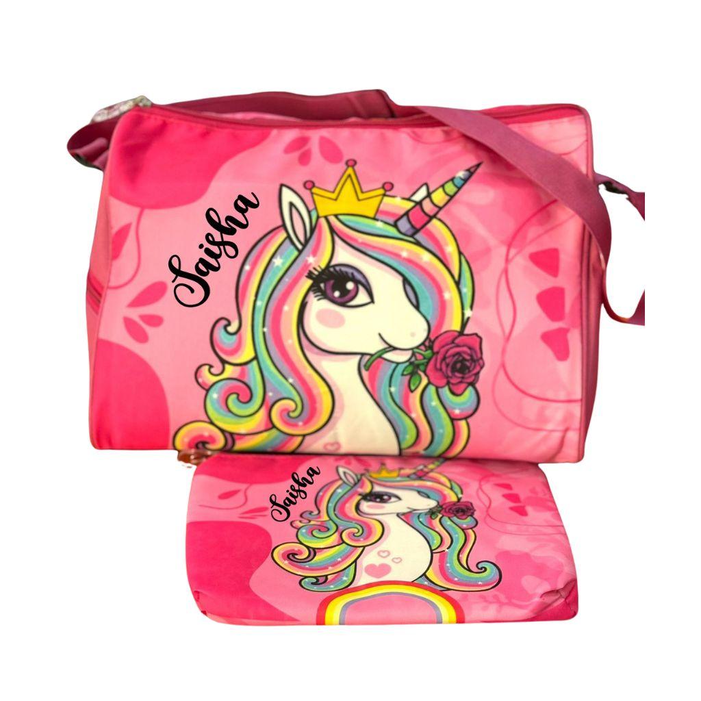Unicorn theme Swimming Bag with Wet Pouch RETURN GIFTS PRETTY UR PARTY