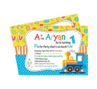Alphabets and Train E-Invitations THEME PARTIES Pretty UR Party