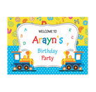 Alphabets and Train theme Entrance Banner / Door Sign THEME PARTIES Pretty UR Party