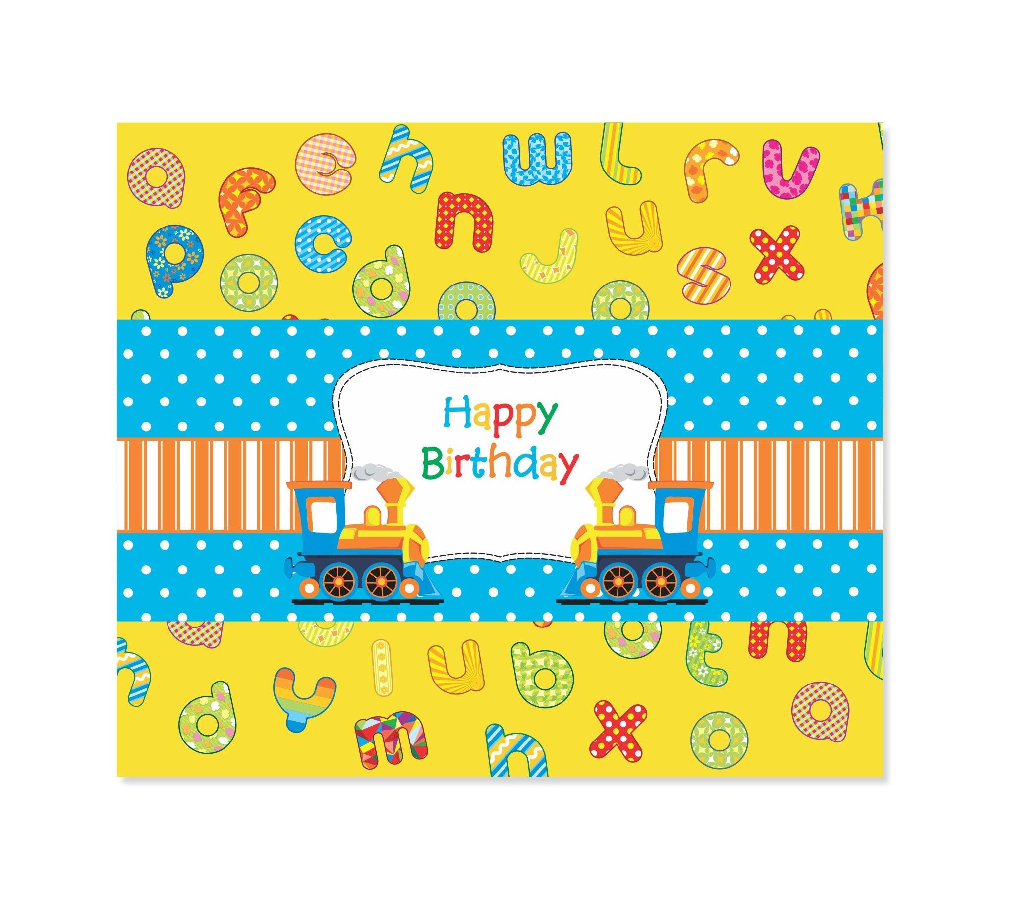 Alphabets and Train theme Chocolate Wrappers THEME PARTIES Pretty UR Party