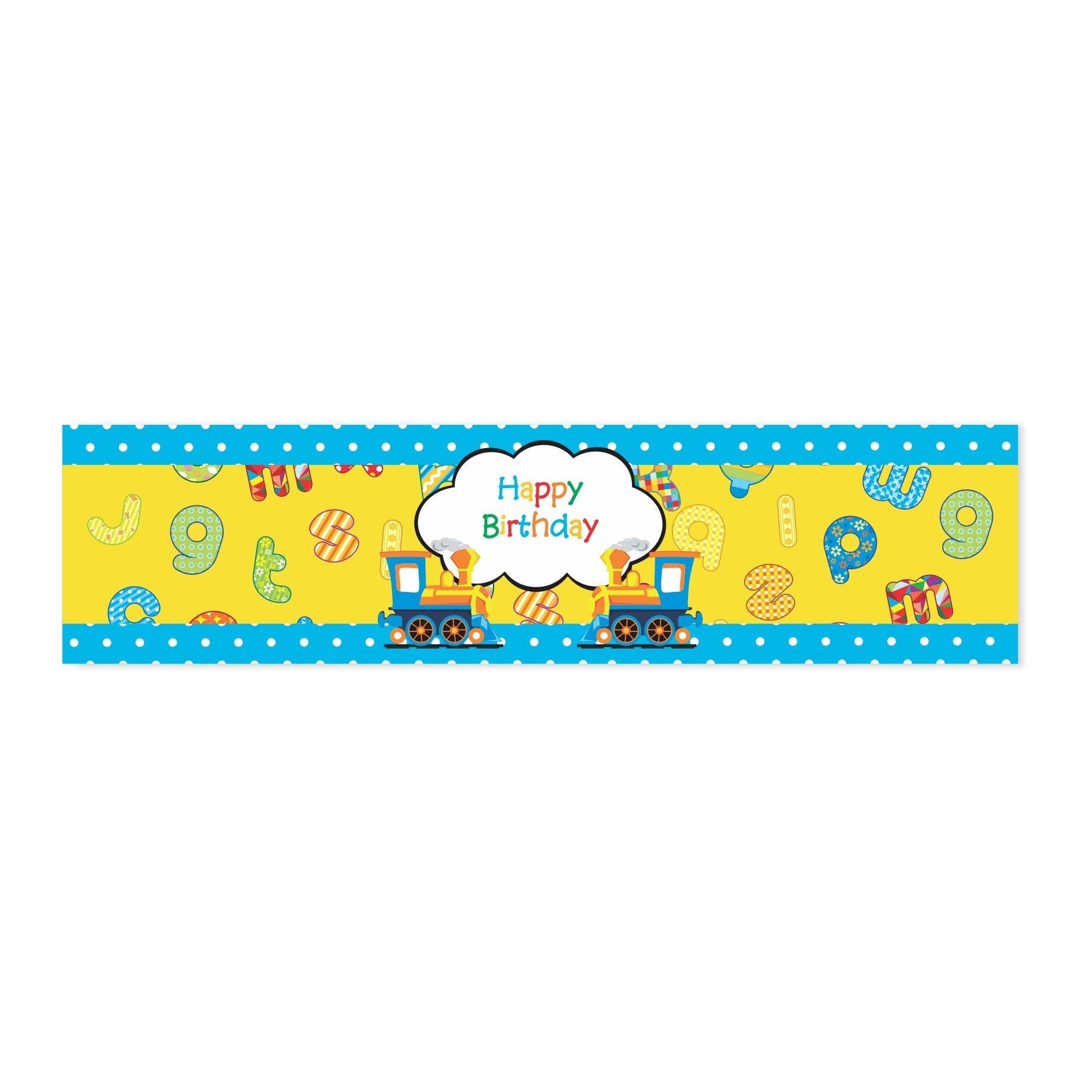 Alphabets and Train theme Wrist Bands - Pack of 10 THEME PARTIES Pretty UR Party