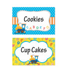 Alphabets and Train theme Food Labels / Buffet Table Cards THEME PARTIES Pretty UR Party
