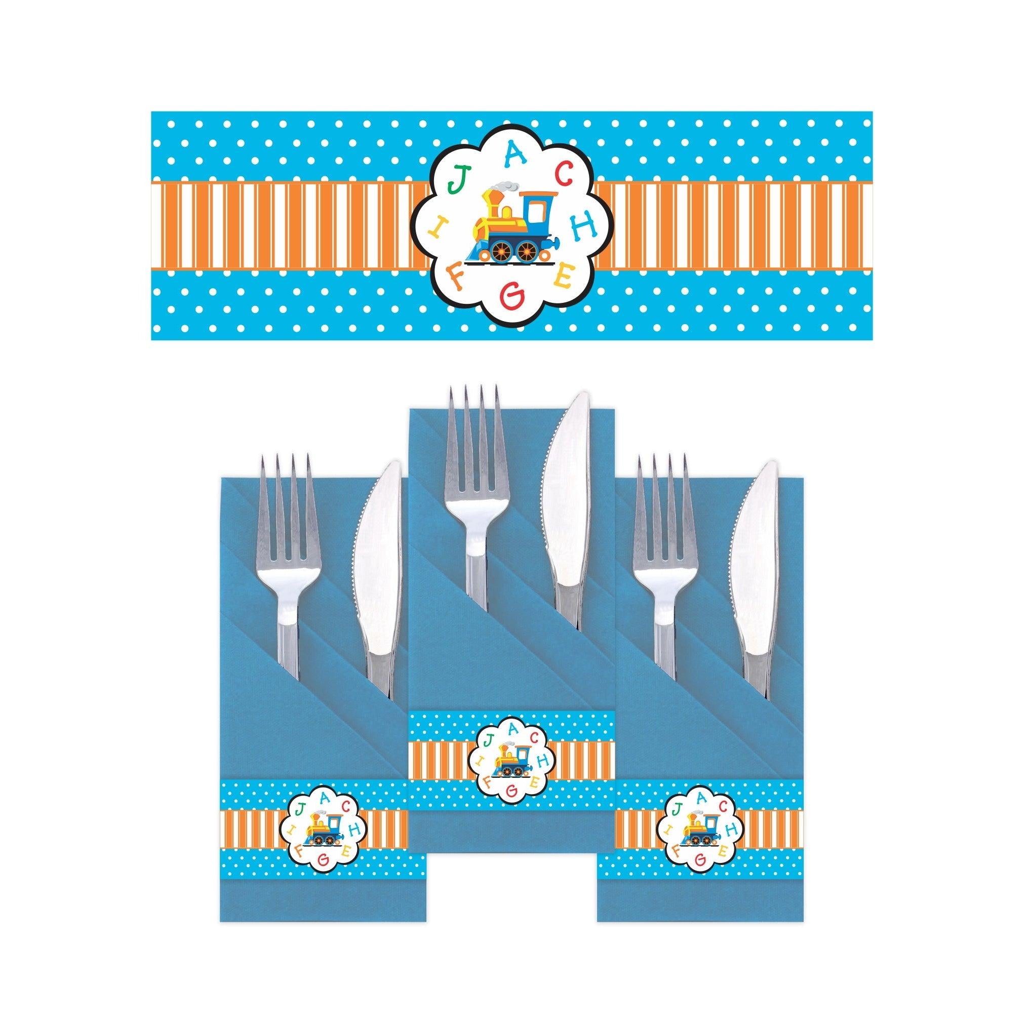 Alphabets and Train theme Napkin Rings THEME PARTIES Pretty UR Party