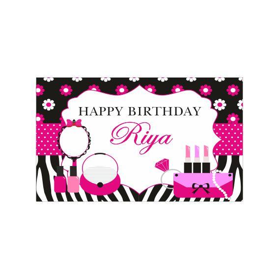 Glam Diva Theme Backdrop PERSONALISED Pretty UR Party