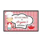 Little Chef Red Theme Backdrop PERSONALISED Pretty UR Party