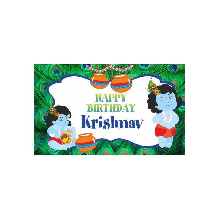 Krishna Theme Backdrop PERSONALISED Pretty UR Party